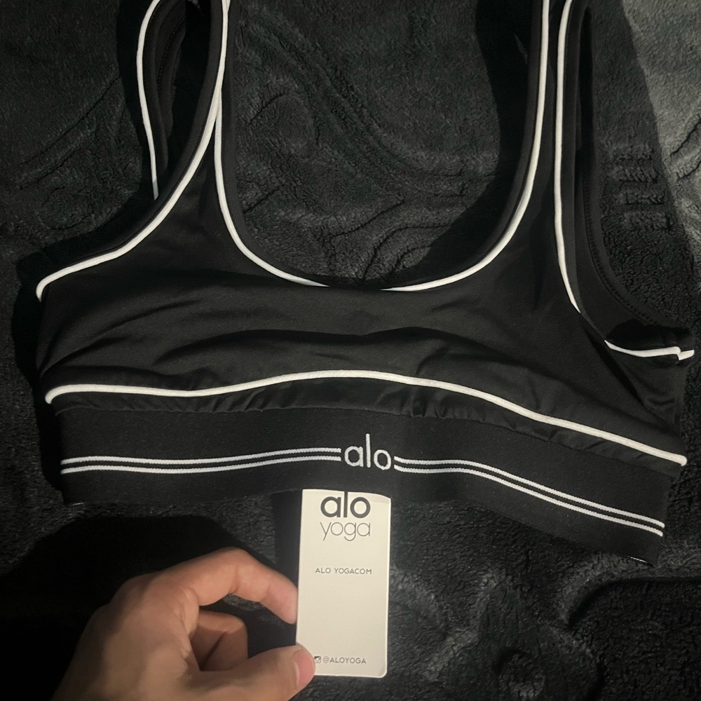 ALO Yoga Black and White Sports Bra